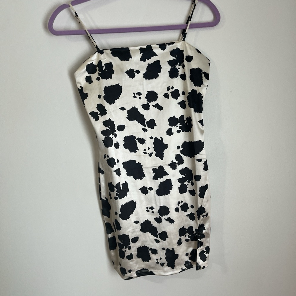 Stylish Black and White Mini Dress